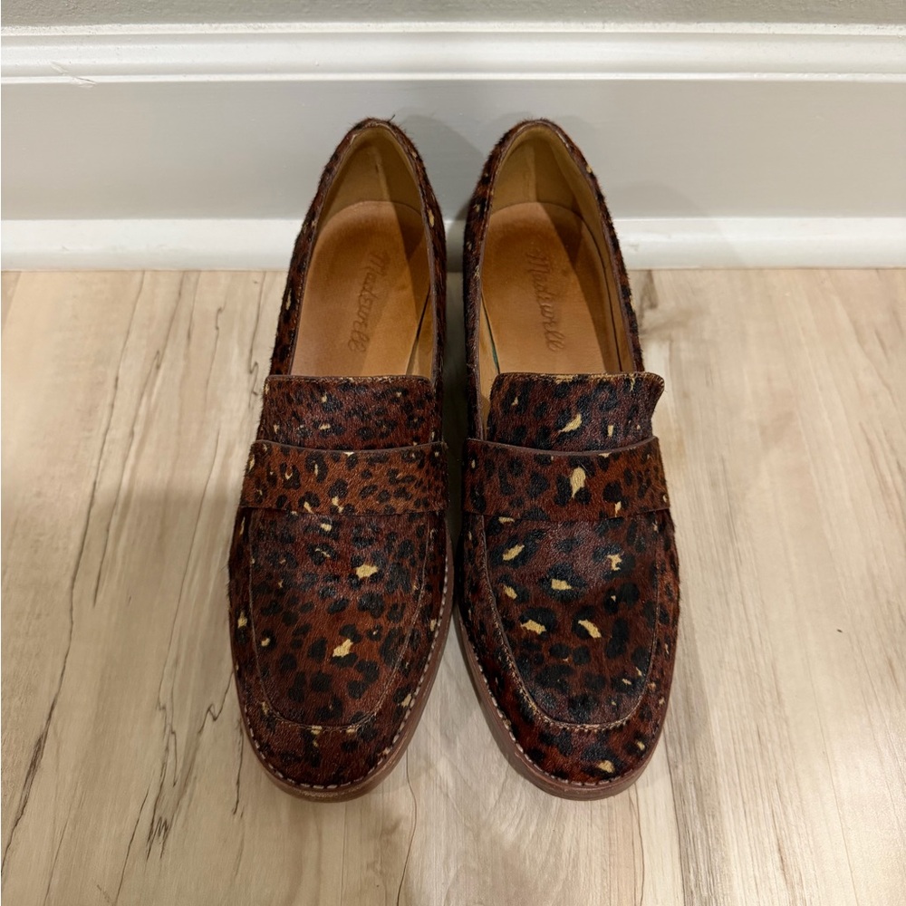 Madewell Women's Leopard-Print Penny Loafers